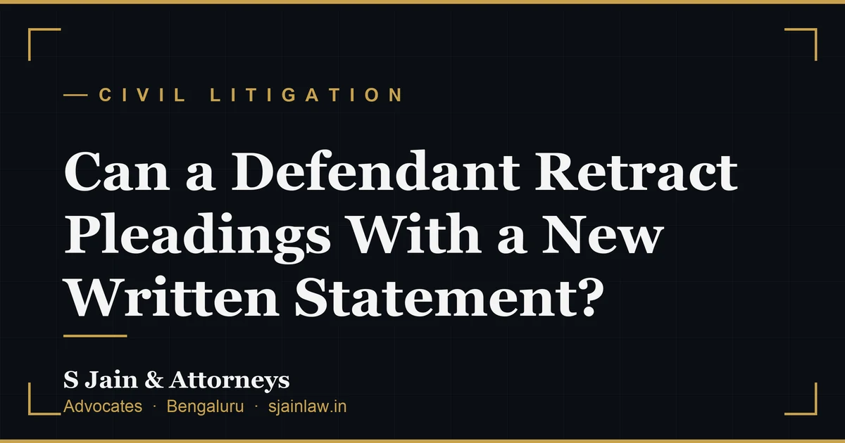 Can a Defendant Retract Pleadings With a New Written Statement?