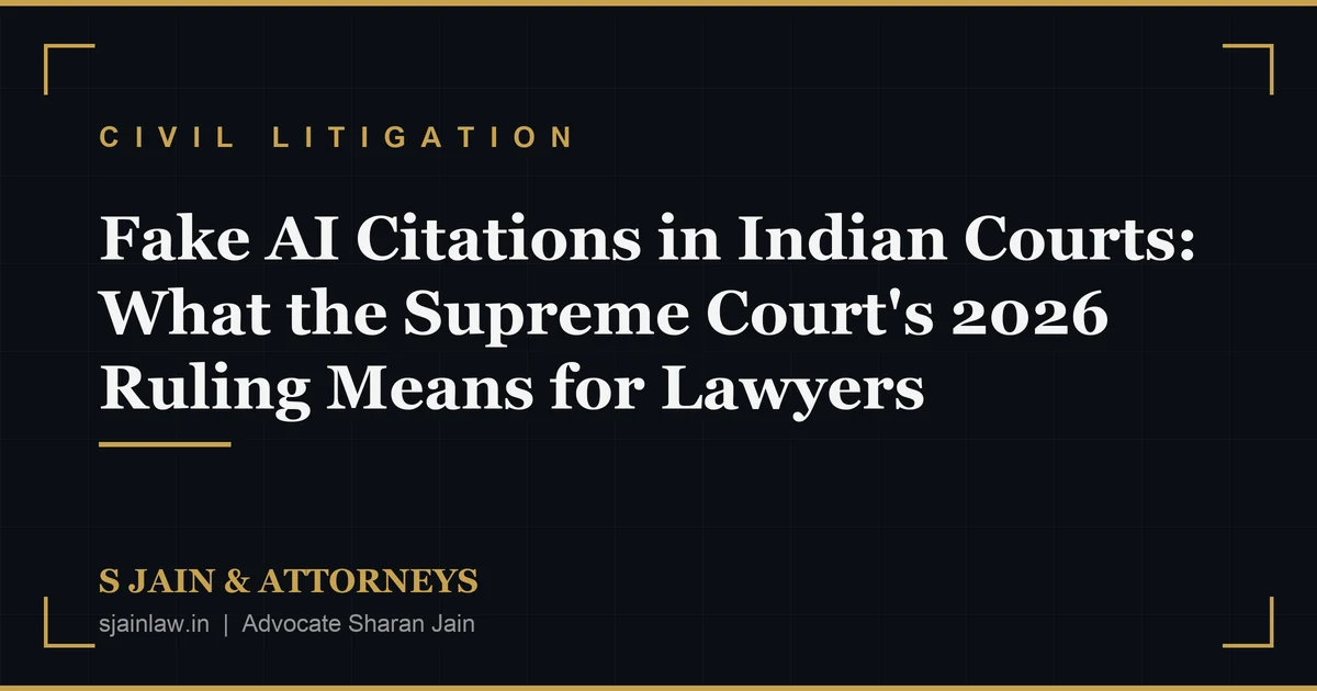 Fake AI Citations in Indian Courts: What the Supreme Court's 2026 Ruling Means for Lawyers