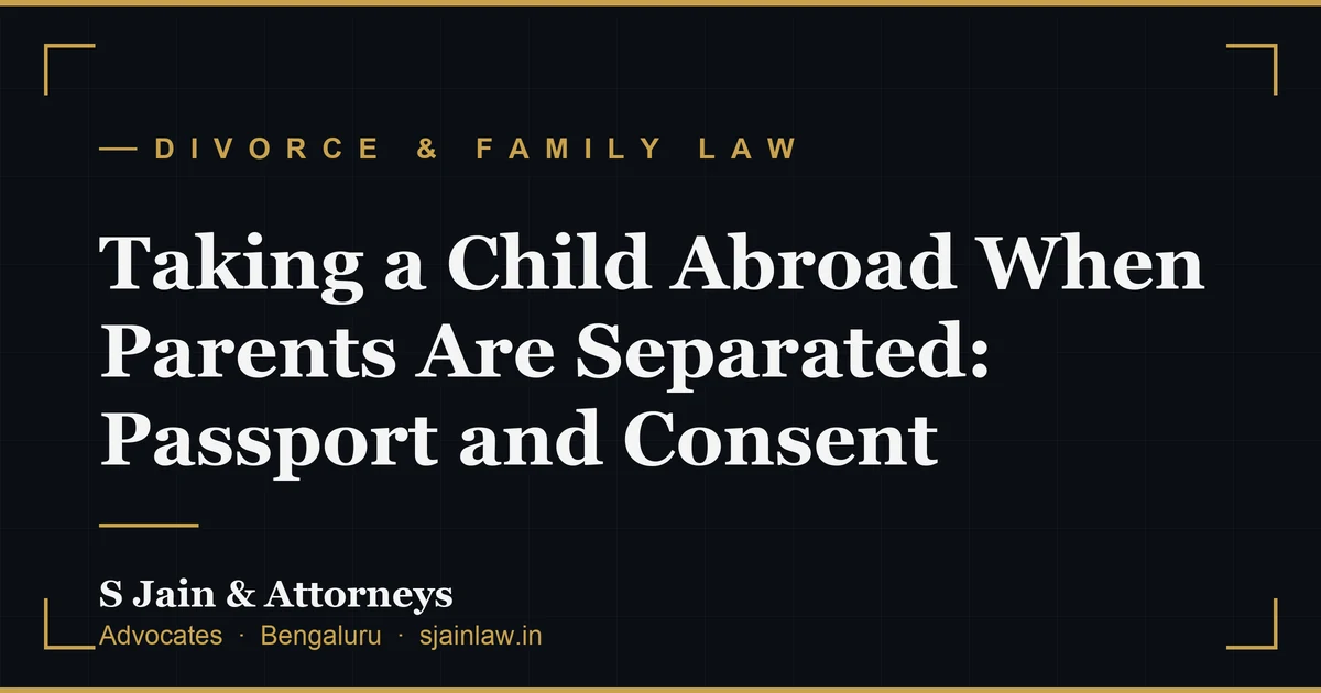 Taking a Child Abroad When Parents Are Separated: Passport and Consent