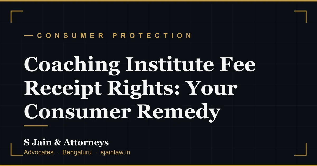 Coaching Institute Fee Receipt Rights: Your Consumer Remedy