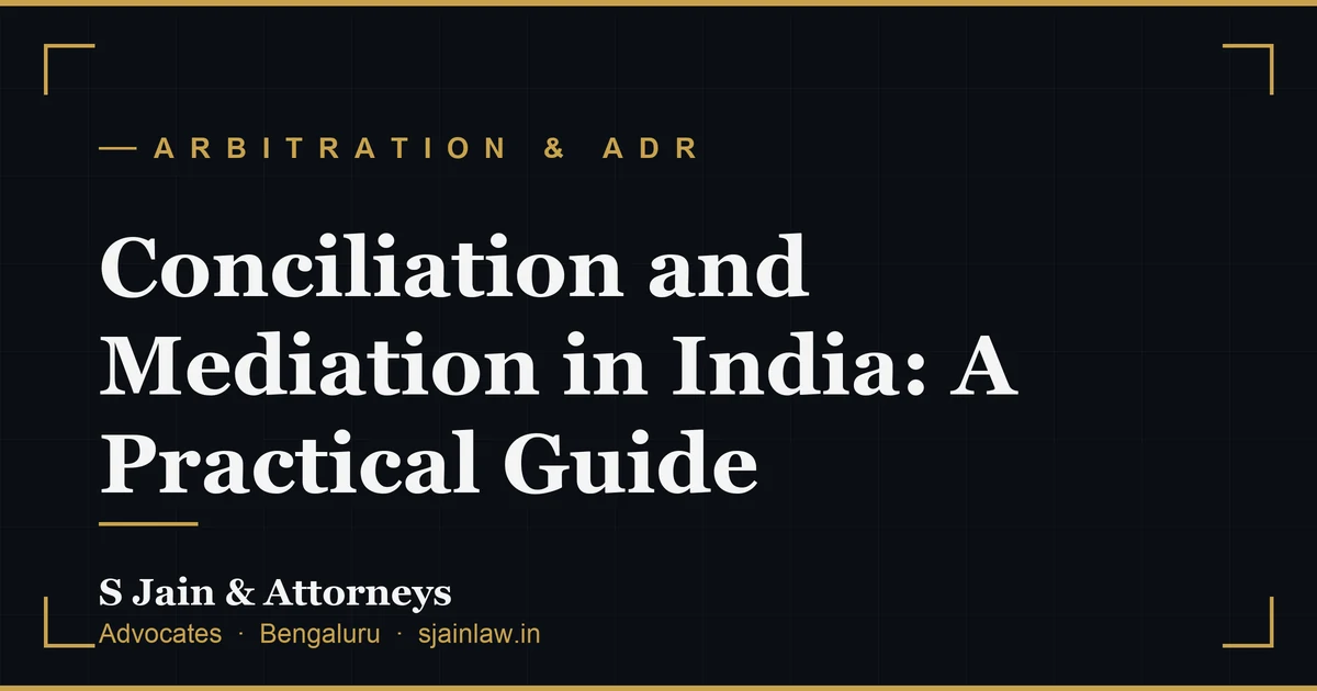 Conciliation and Mediation in India: A Practical Guide