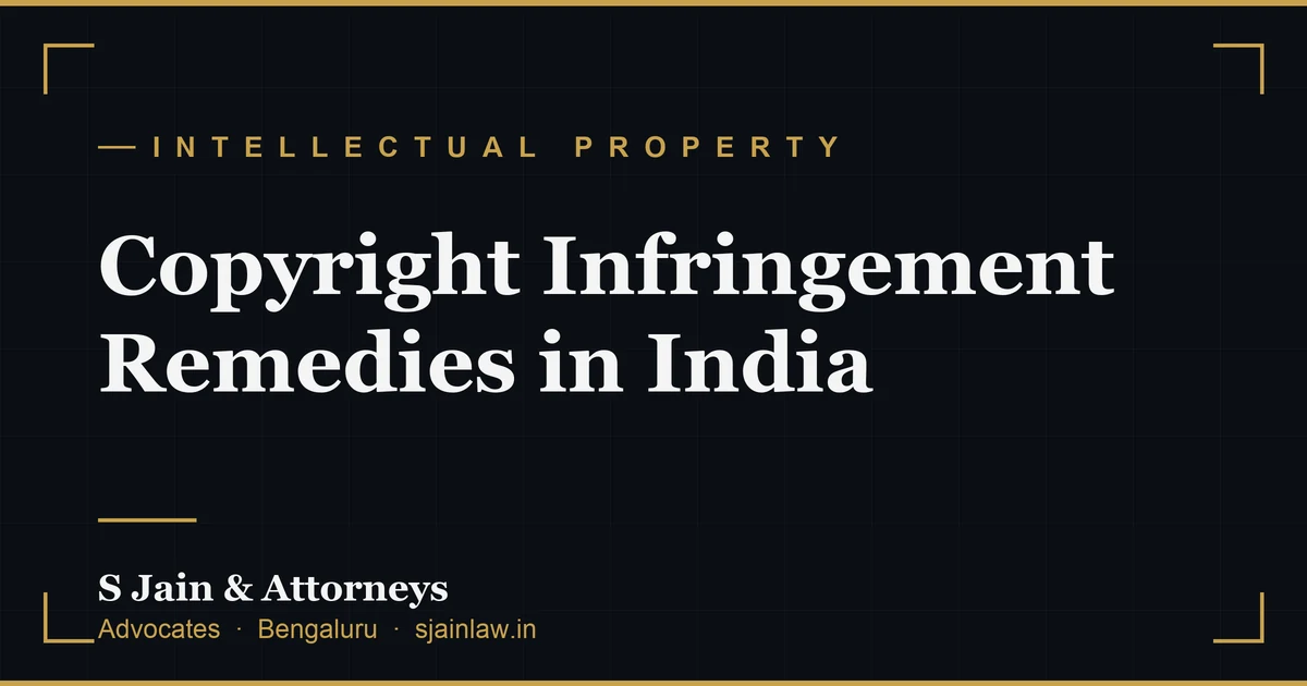 Copyright Infringement Remedies in India
