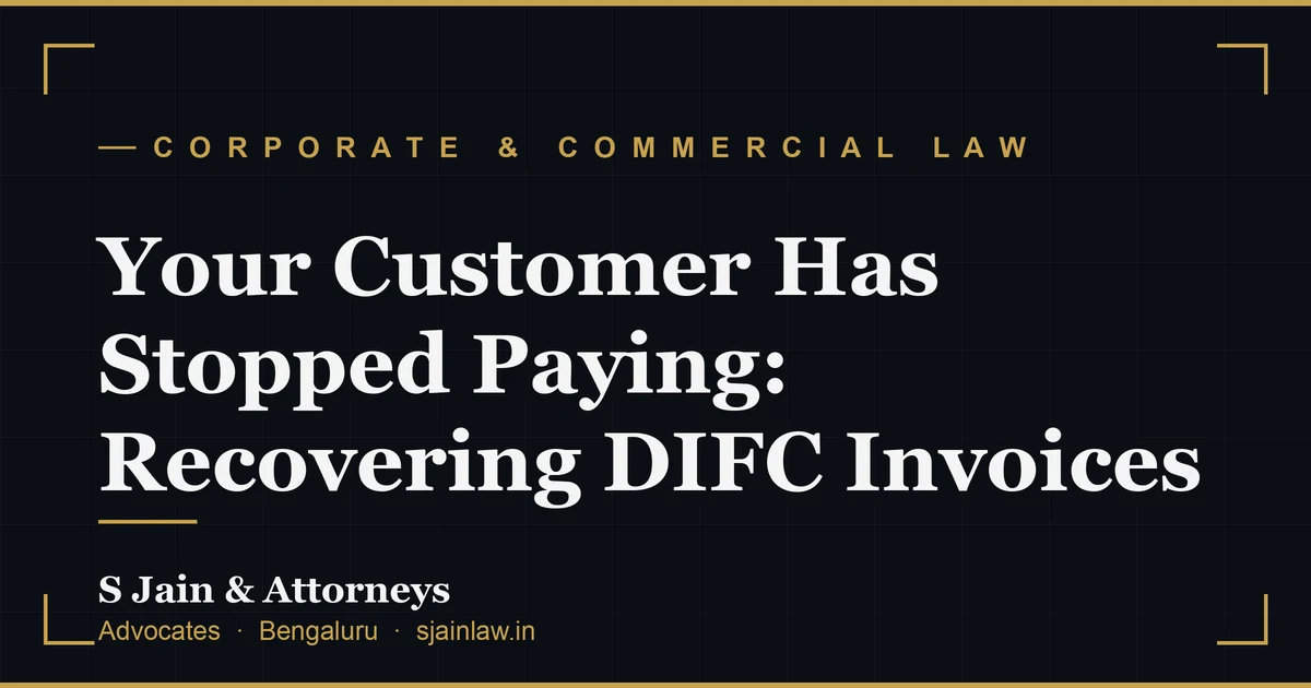 Your Customer Has Stopped Paying: Recovering DIFC Invoices