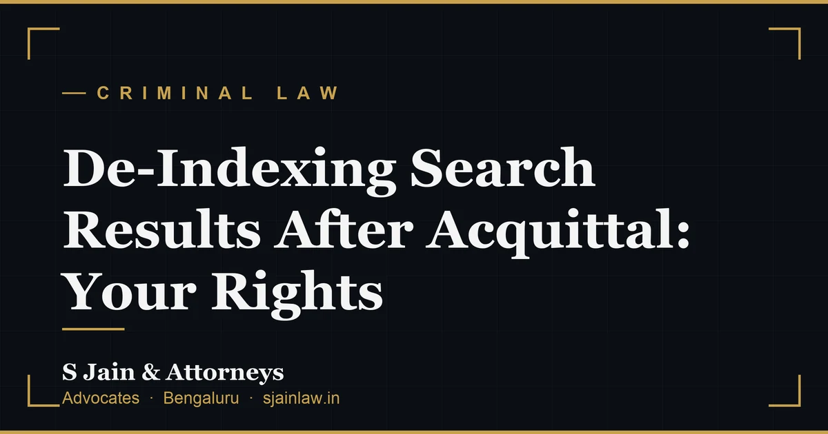 De-Indexing Search Results After Acquittal: Your Rights