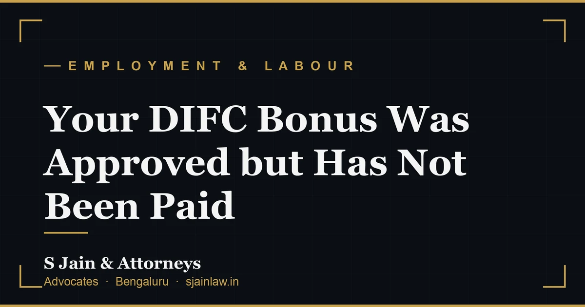 Your DIFC Bonus Was Approved but Has Not Been Paid