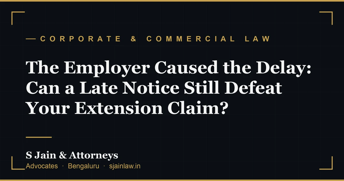 The Employer Caused the Delay: Can a Late Notice Still Defeat Your Extension Claim?