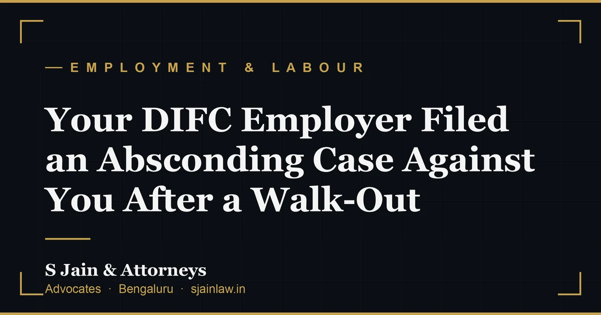 Your DIFC Employer Filed an Absconding Case Against You After a Walk-Out