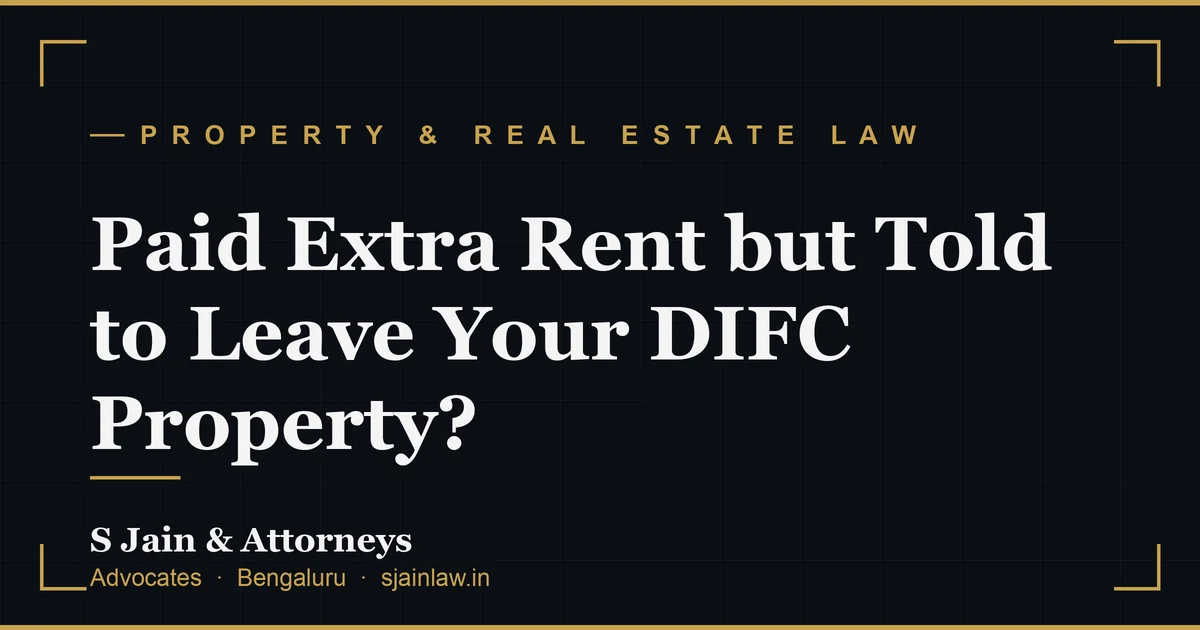 Paid Extra Rent but Told to Leave Your DIFC Property?