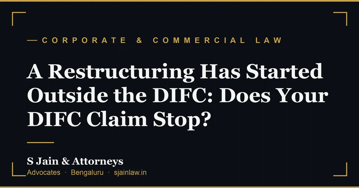 A Restructuring Has Started Outside the DIFC: Does Your DIFC Claim Stop?