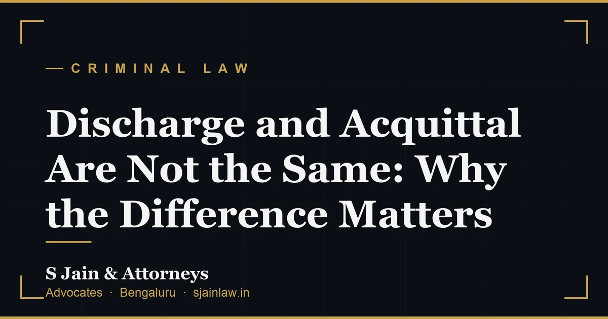 Discharge and Acquittal Are Not the Same: Why the Difference Matters