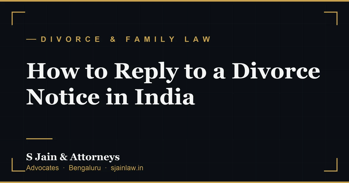 How to Reply to a Divorce Notice in India