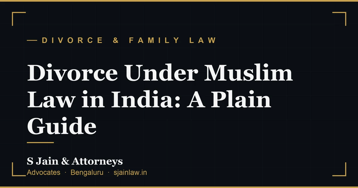 Divorce Under Muslim Law in India: A Plain Guide