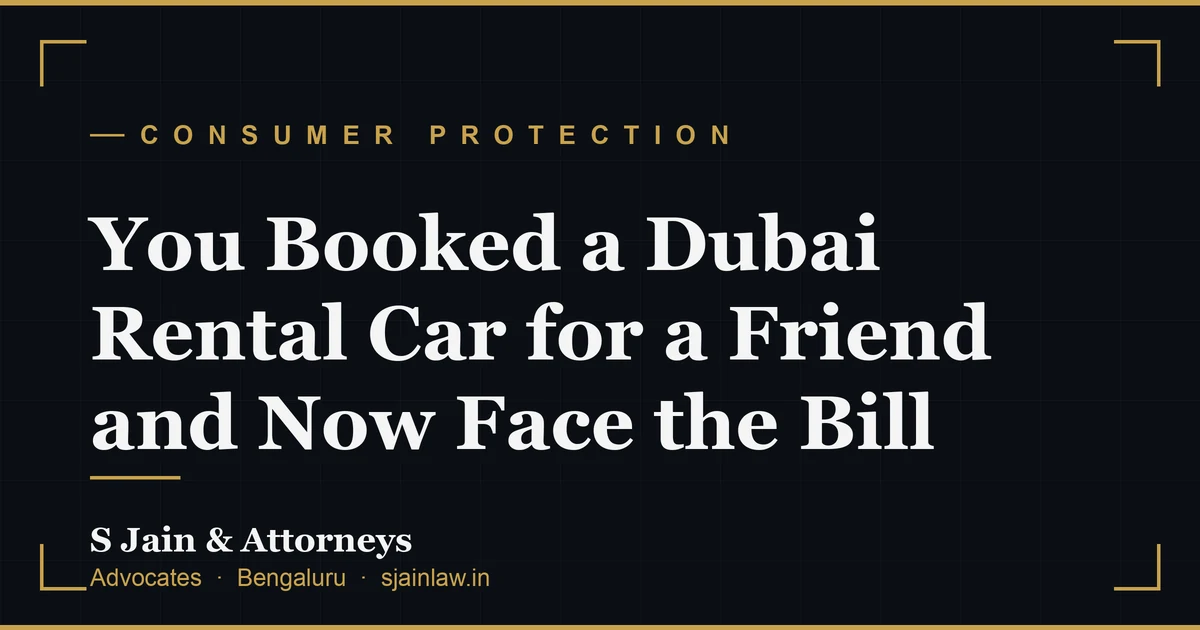 You Booked a Dubai Rental Car for a Friend and Now Face the Bill