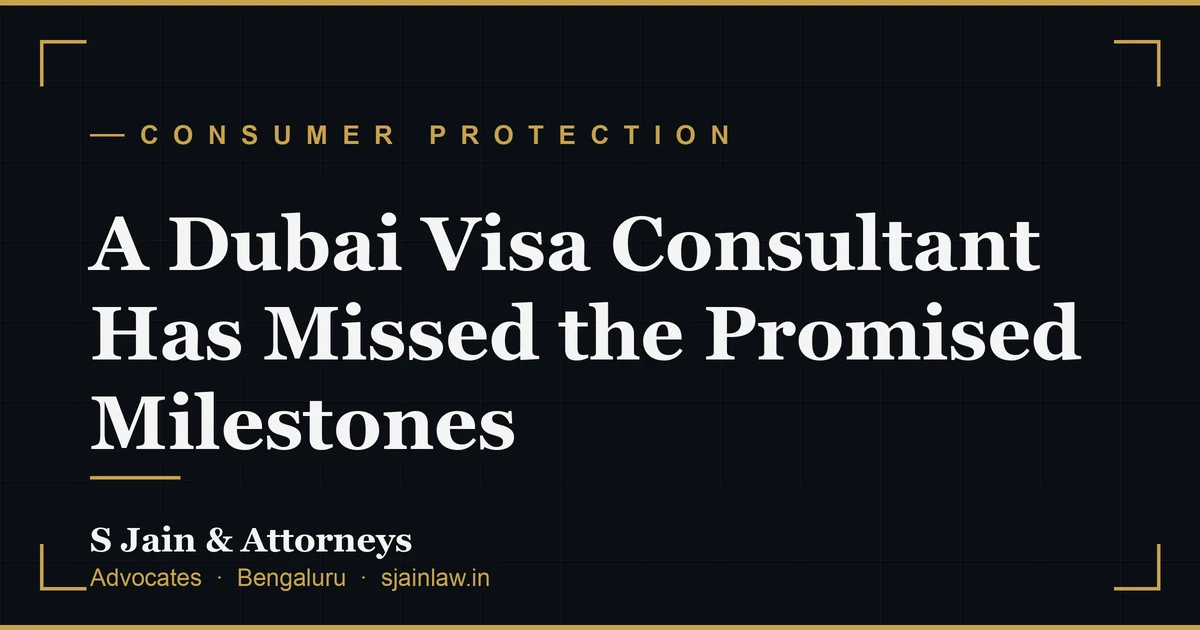 A Dubai Visa Consultant Has Missed the Promised Milestones