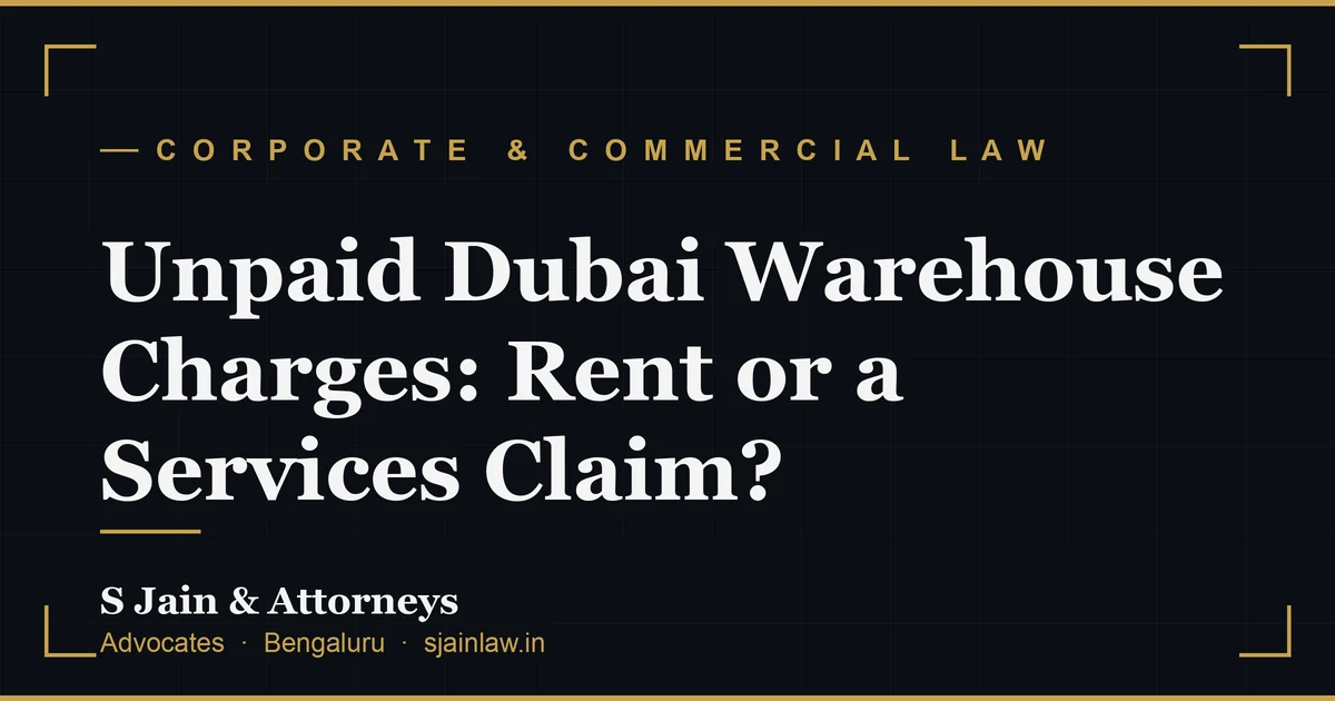 Unpaid Dubai Warehouse Charges: Rent or a Services Claim?
