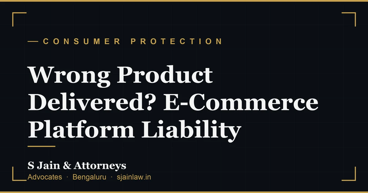 Wrong Product Delivered? E-Commerce Platform Liability