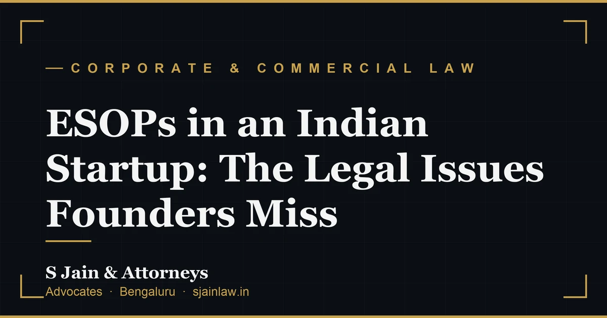 ESOPs in an Indian Startup: The Legal Issues Founders Miss