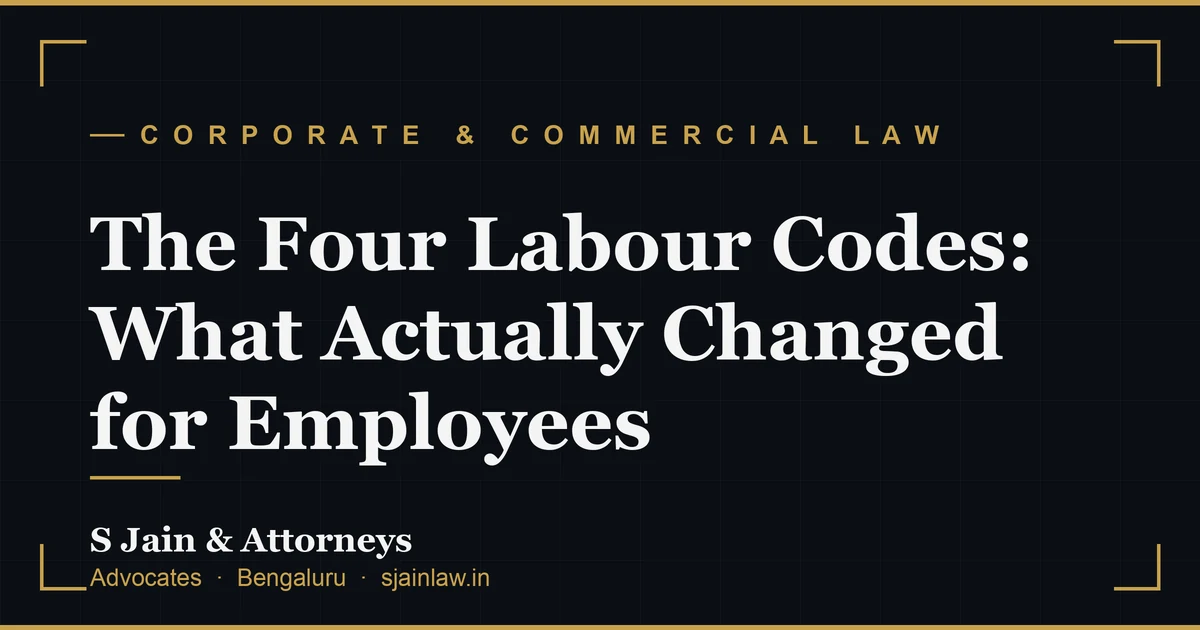 The Four Labour Codes: What Actually Changed for Employees
