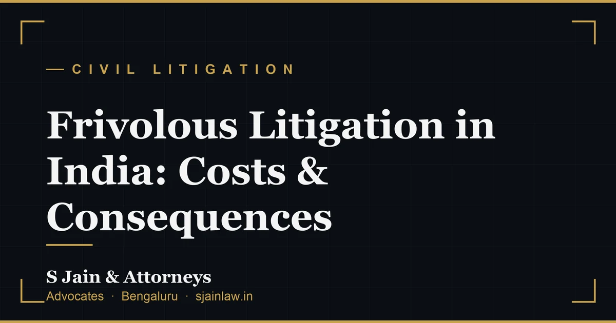 Frivolous Litigation in India: Costs & Consequences