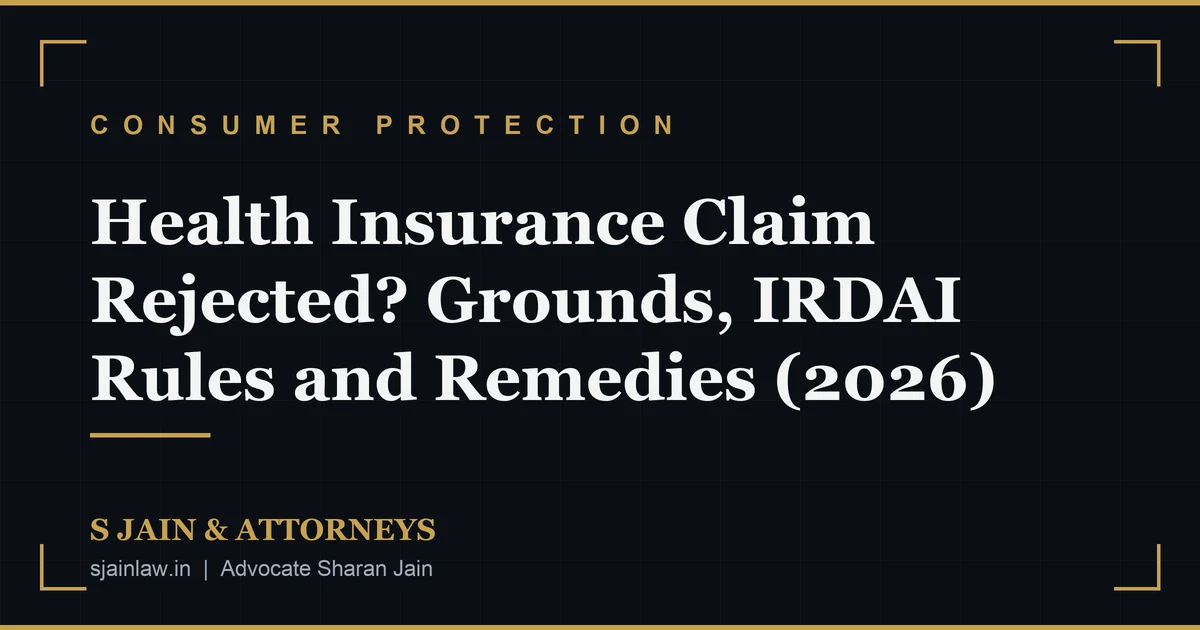 Health Insurance Claim Rejected? Grounds, IRDAI Rules and Remedies (2026)