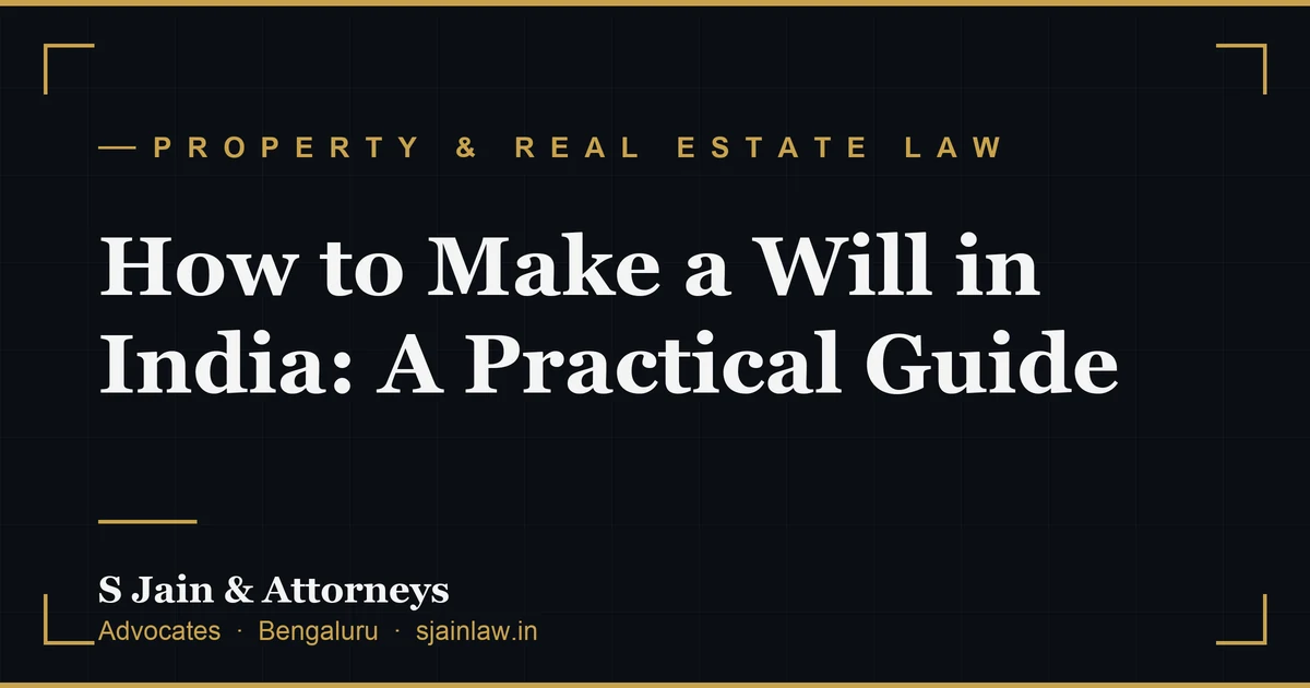 How to Make a Will in India: A Practical Guide