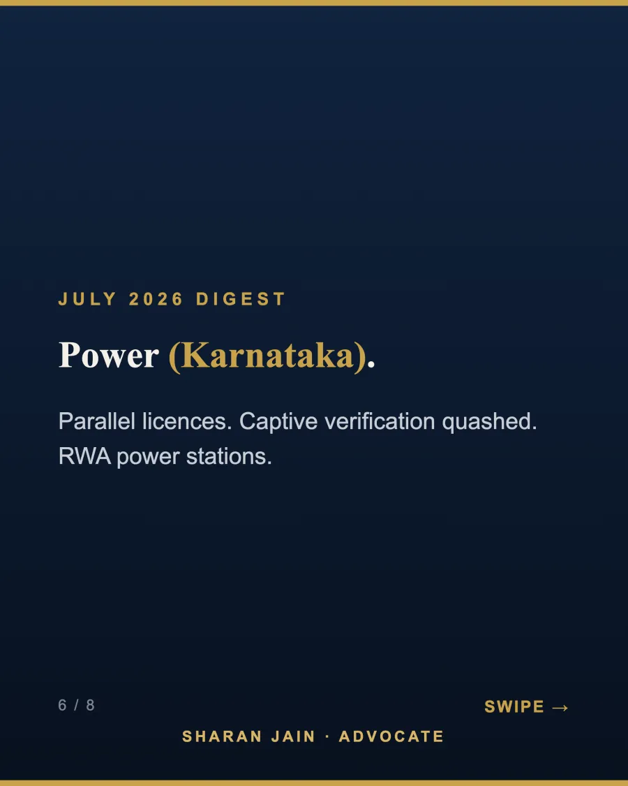 Infographic: power in Karnataka - parallel licences, captive verification quashed, RWA power stations