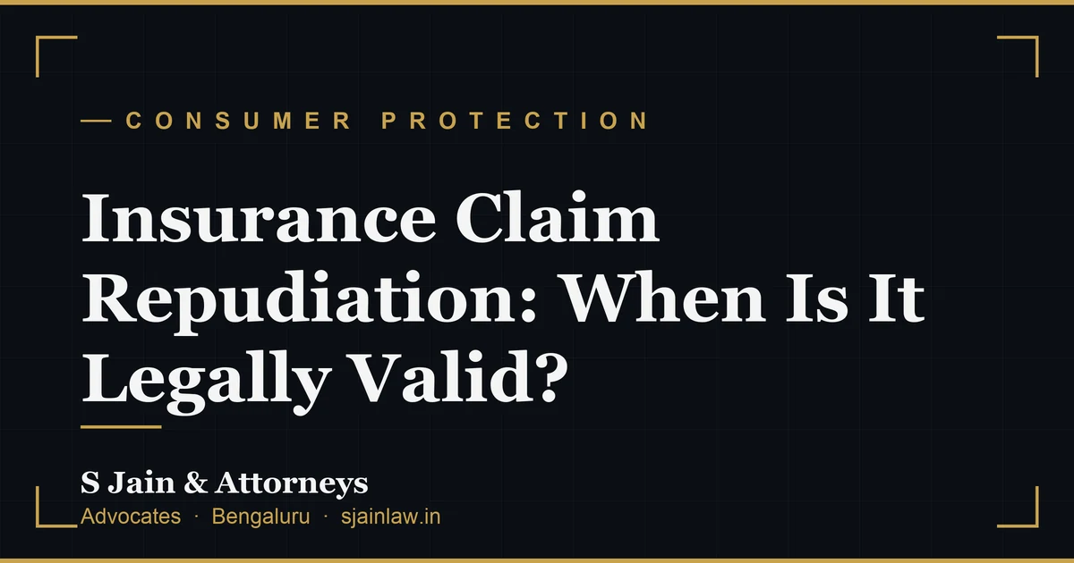 Insurance Claim Repudiation: When Is It Legally Valid?