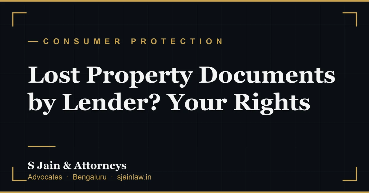 Lost Property Documents by Lender? Your Rights