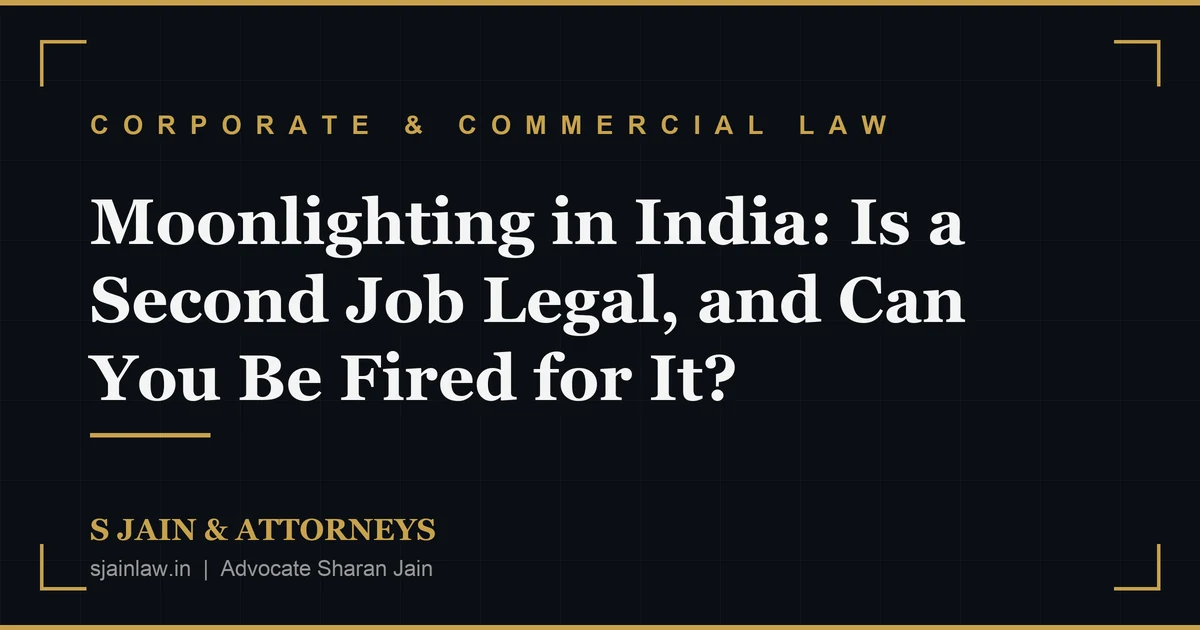 Moonlighting in India: Is a Second Job Legal, and Can You Be Fired for It?