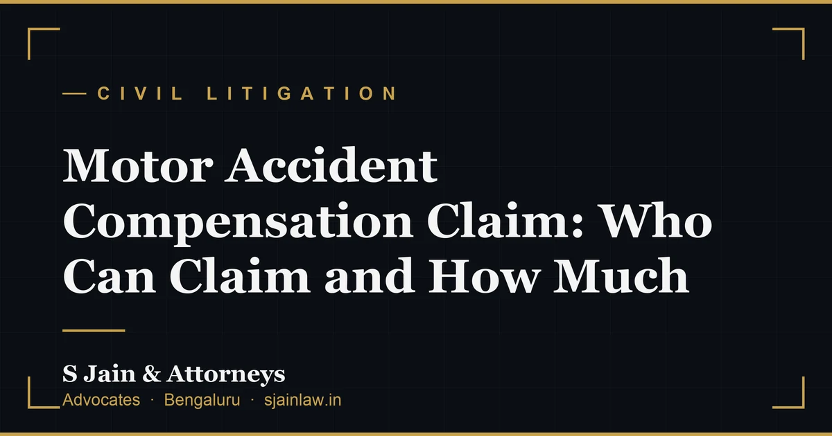 Motor Accident Compensation Claim: Who Can Claim and How Much