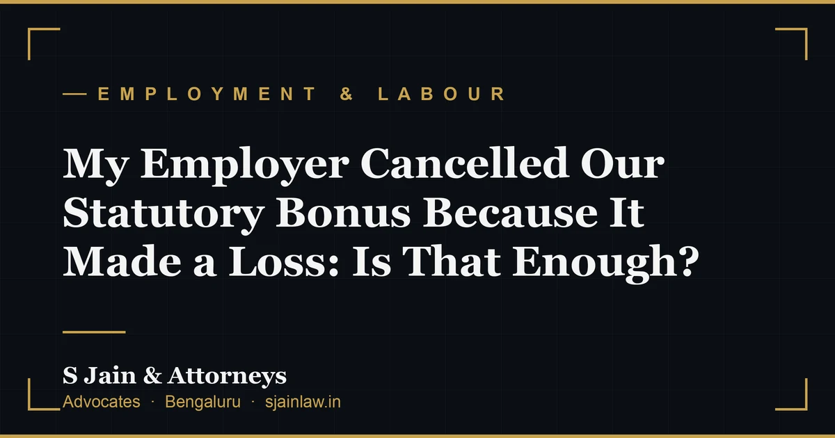 My Employer Cancelled Our Statutory Bonus Because It Made a Loss: Is That Enough?