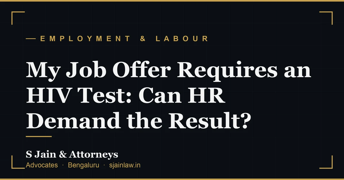 My Job Offer Requires an HIV Test: Can HR Demand the Result?
