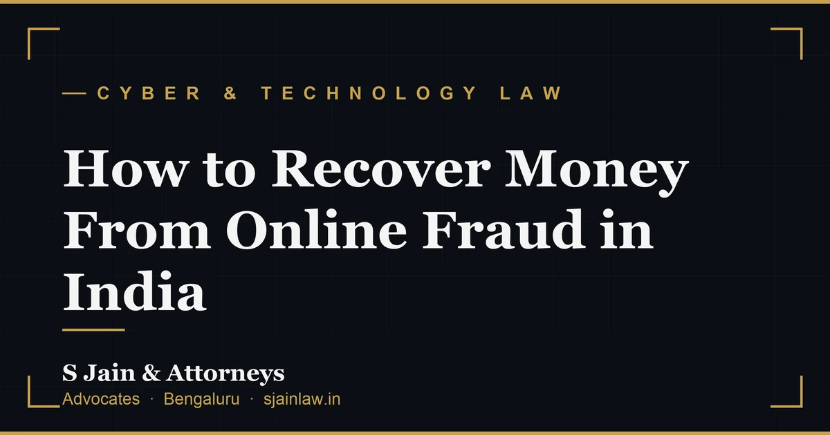 How to Recover Money From Online Fraud in India