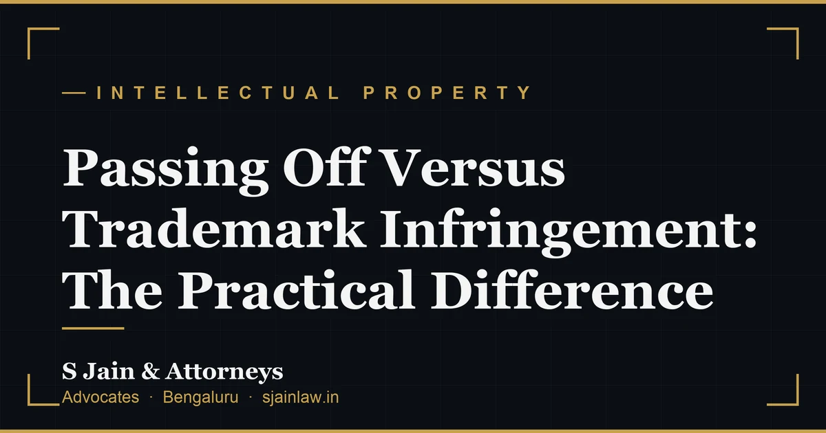 Passing Off Versus Trademark Infringement: The Practical Difference