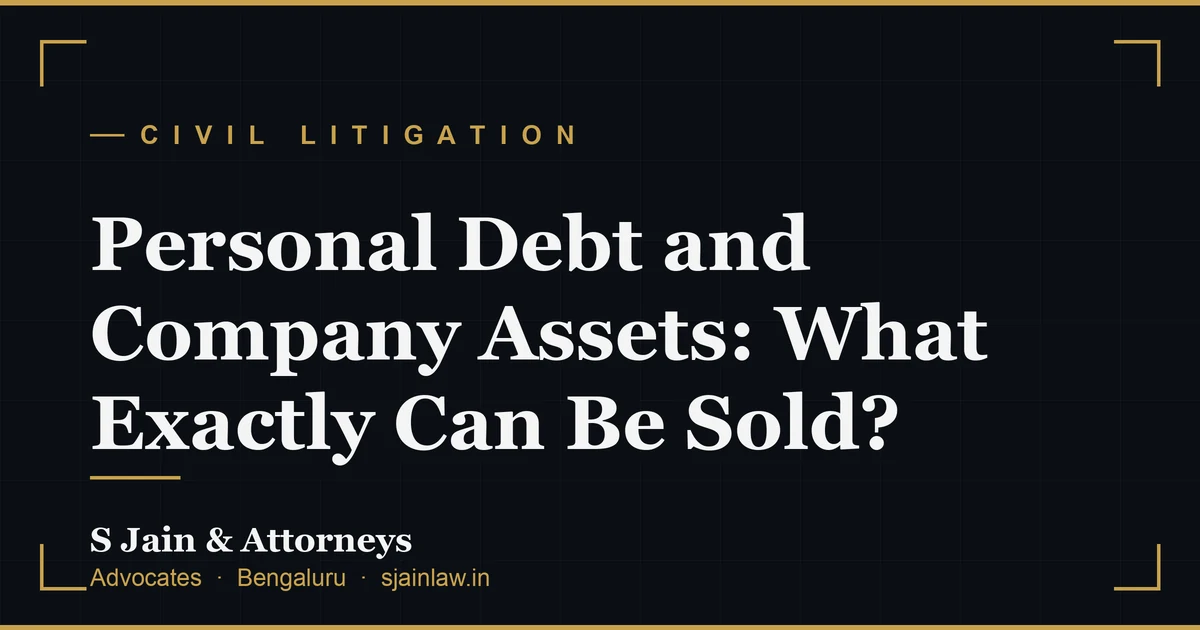 Personal Debt and Company Assets: What Exactly Can Be Sold?