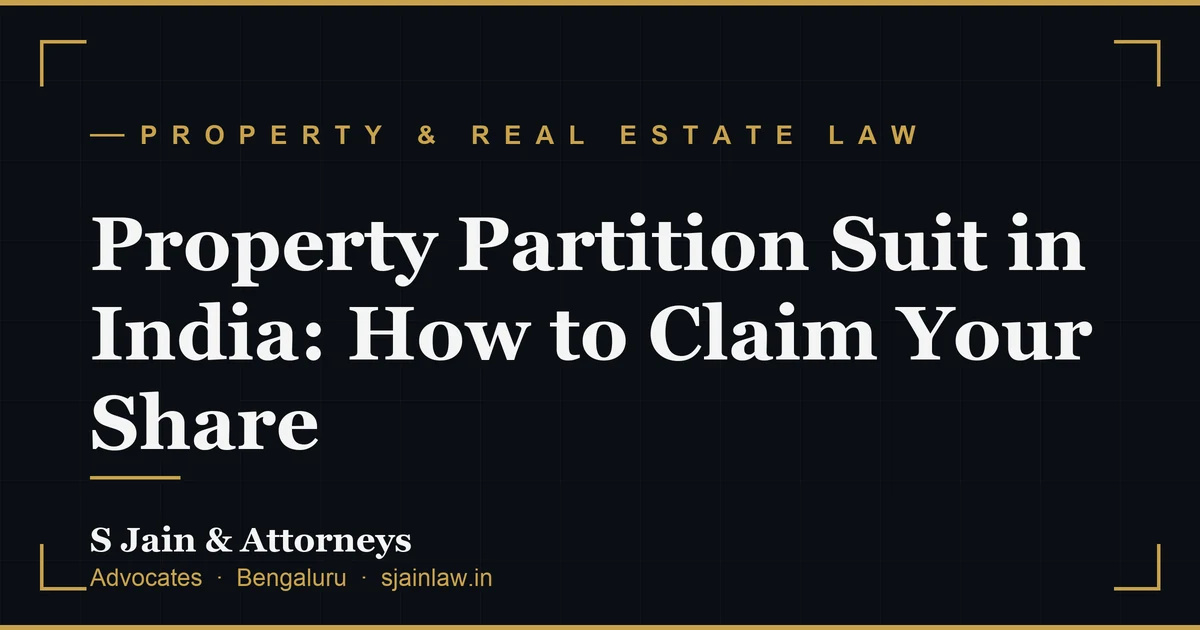 Property Partition Suit in India: How to Claim Your Share