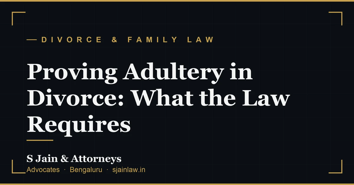 Proving Adultery in Divorce: What the Law Requires