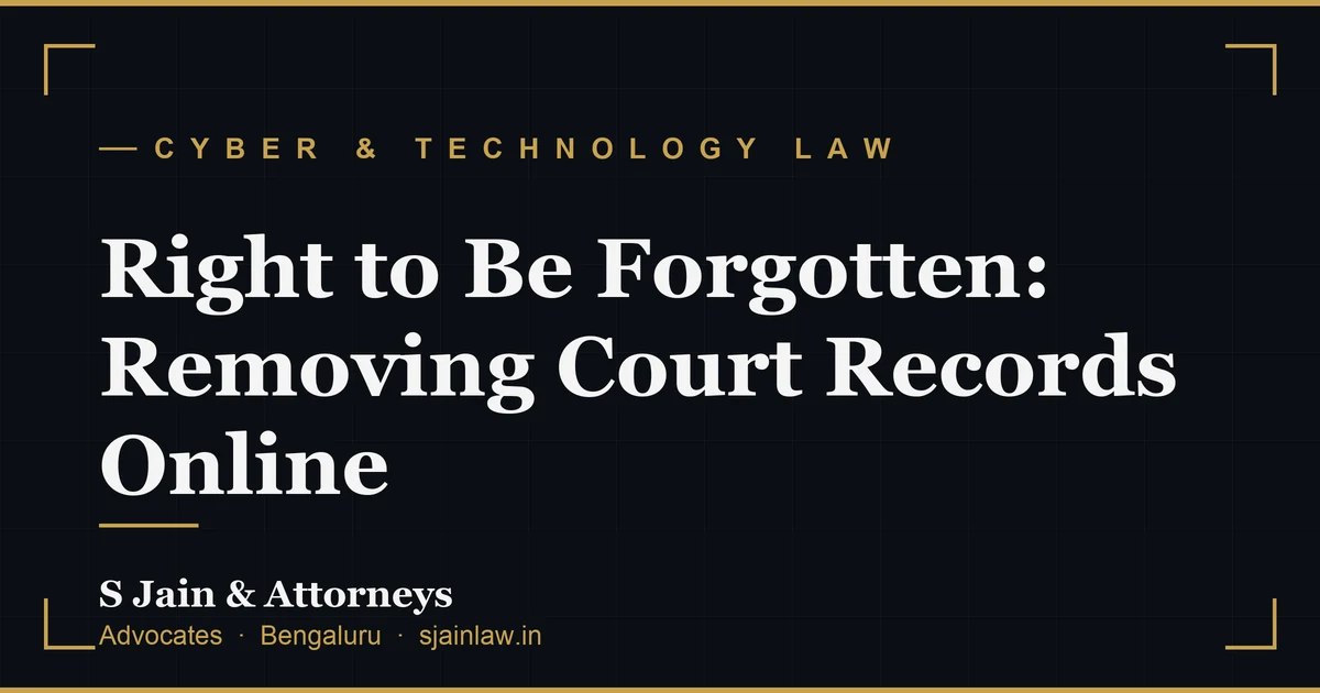 Right to Be Forgotten: Removing Court Records Online