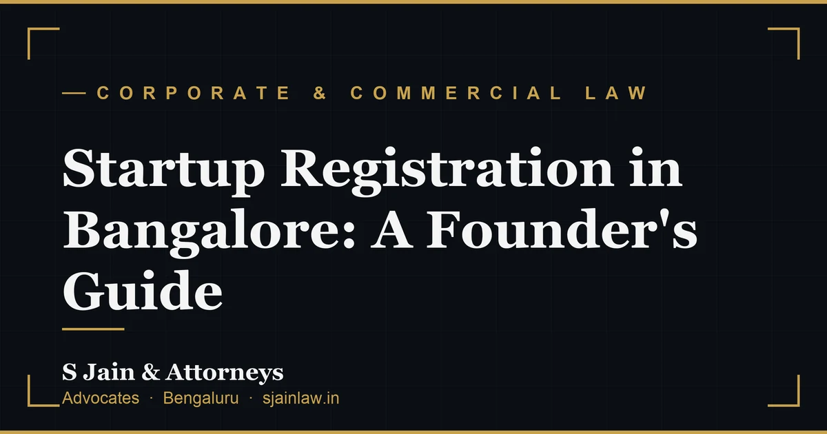 Startup Registration in Bangalore: A Founder's Guide