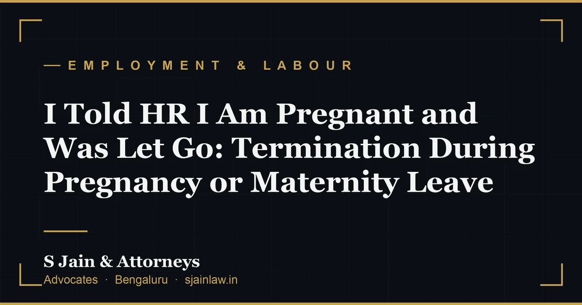 I Told HR I Am Pregnant and Was Let Go: Termination During Pregnancy or Maternity Leave