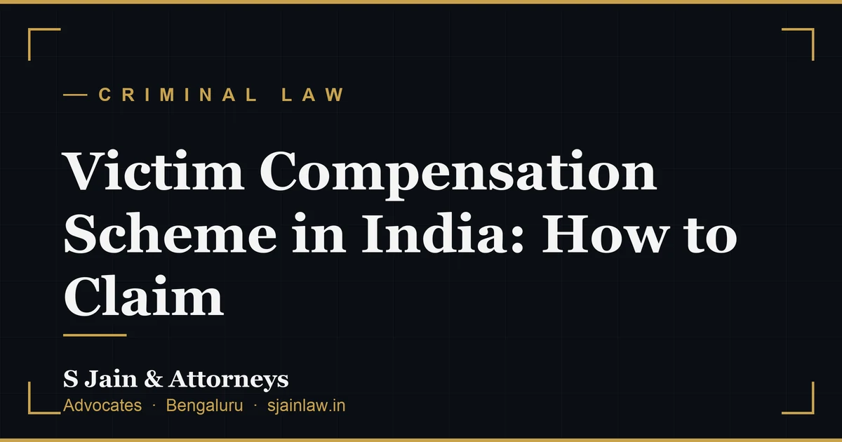 Victim Compensation Scheme in India: How to Claim