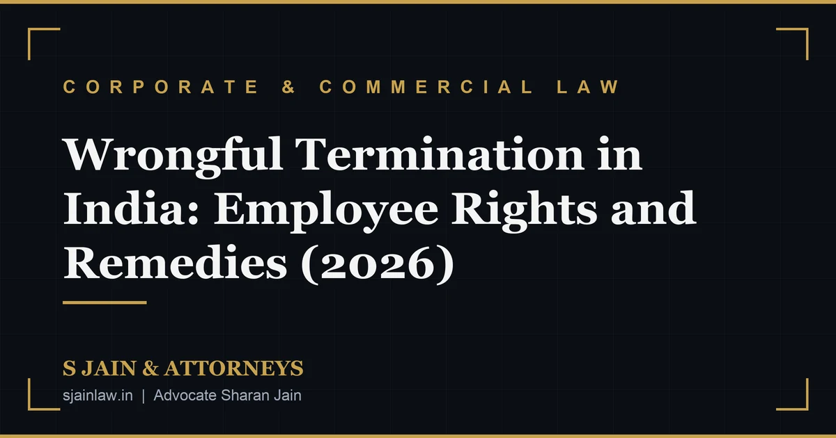 Wrongful Termination in India: Employee Rights and Remedies (2026)