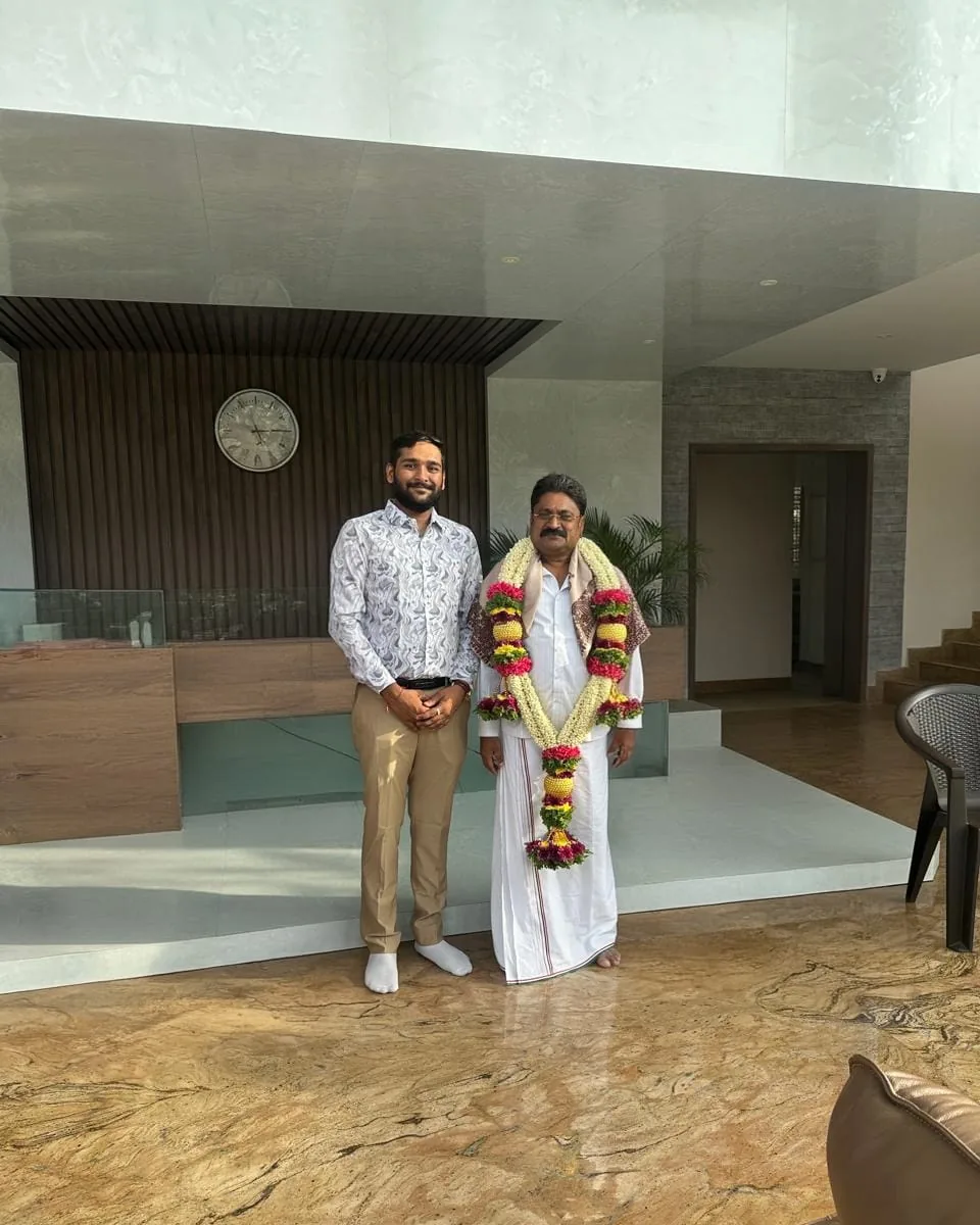 Advocate Sharan Jain of S Jain and Attorneys with the Chairman of KUIDFC, the Karnataka Urban Infrastructure Development and Finance Corporation, in Bengaluru